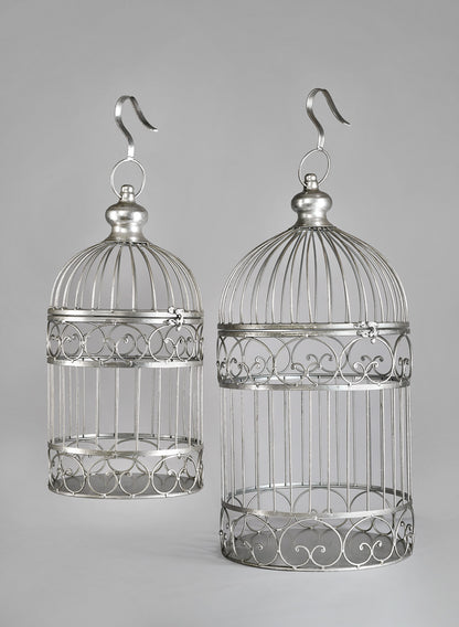 18in &amp; 23in Silver Birdcages