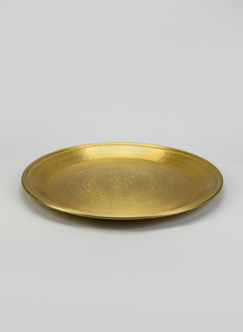 18in Damascus &quot;Brass Look&quot; Aluminium Tray