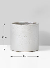 7in Ceramic Round Cachepot