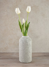 10in Akihiko Aged sandstone ceramic vase