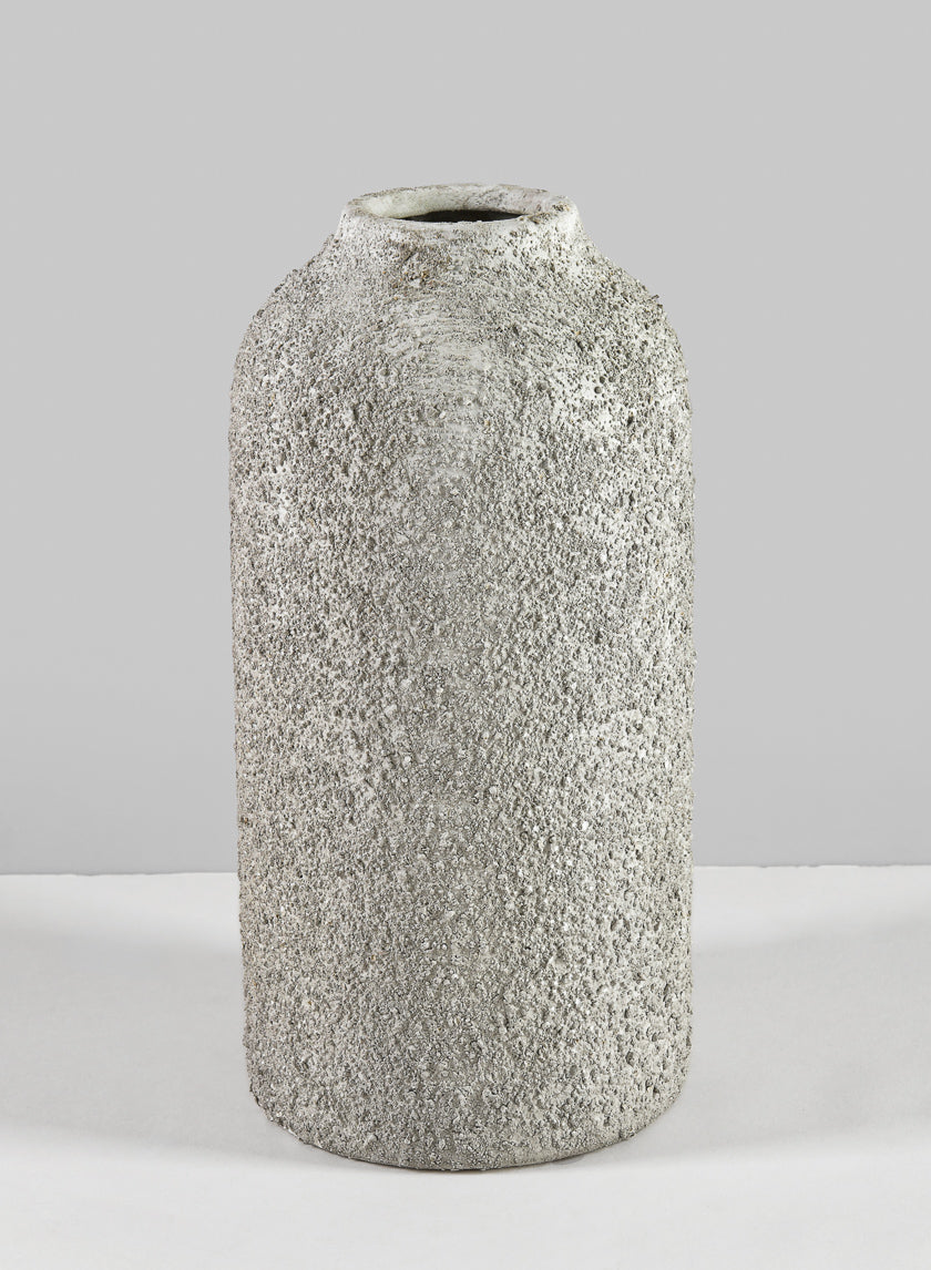 10in Akihiko Aged sandstone ceramic vase