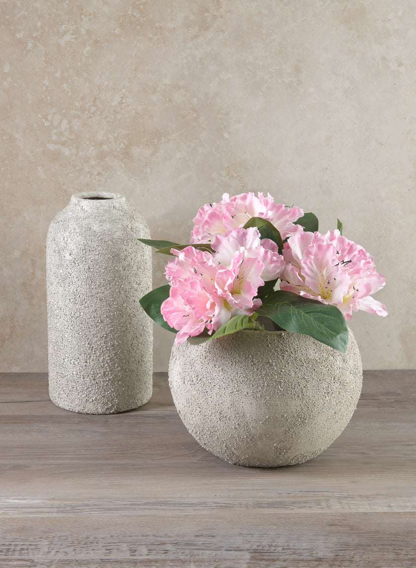 10in Akihiko Aged sandstone ceramic vase