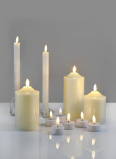 4, 5, & 6in Willow Flame L.E.D Candles