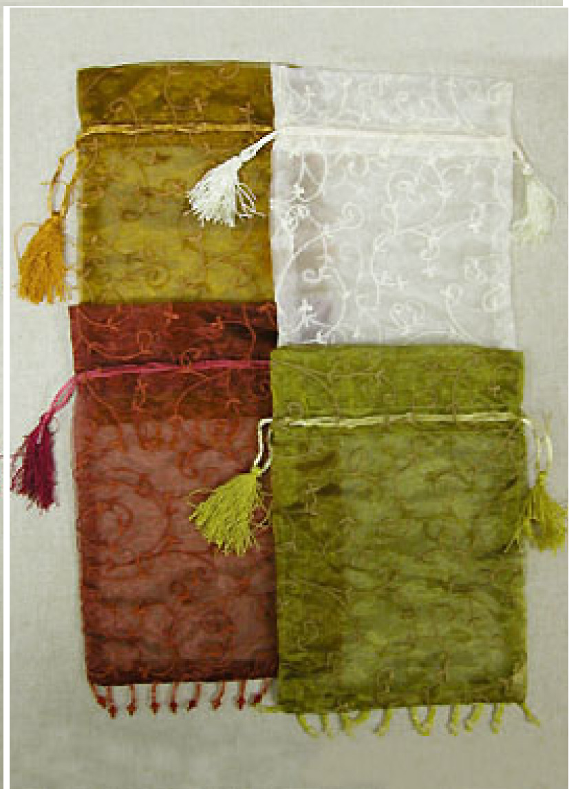 Embroidered Organza Bags