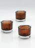 Brown Thick Glass Tea Light Holder