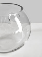 Luster Dimpled Clear Fishbowl Vase, 6in