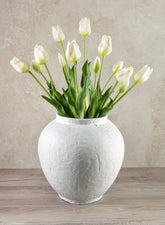 11inch Santorini white washed urn