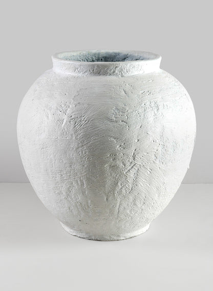 11inch Santorini white washed urn