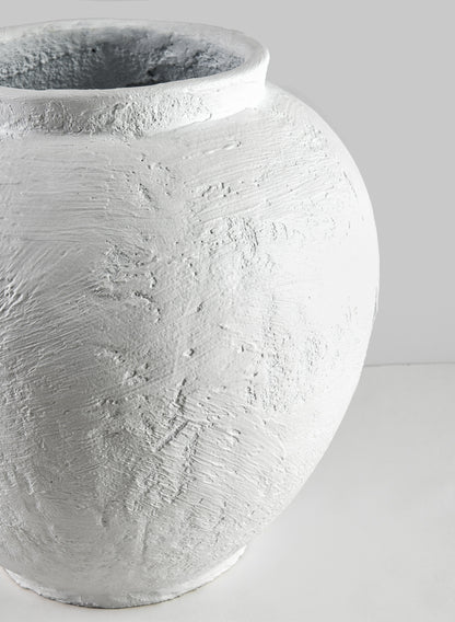 11inch Santorini white washed urn