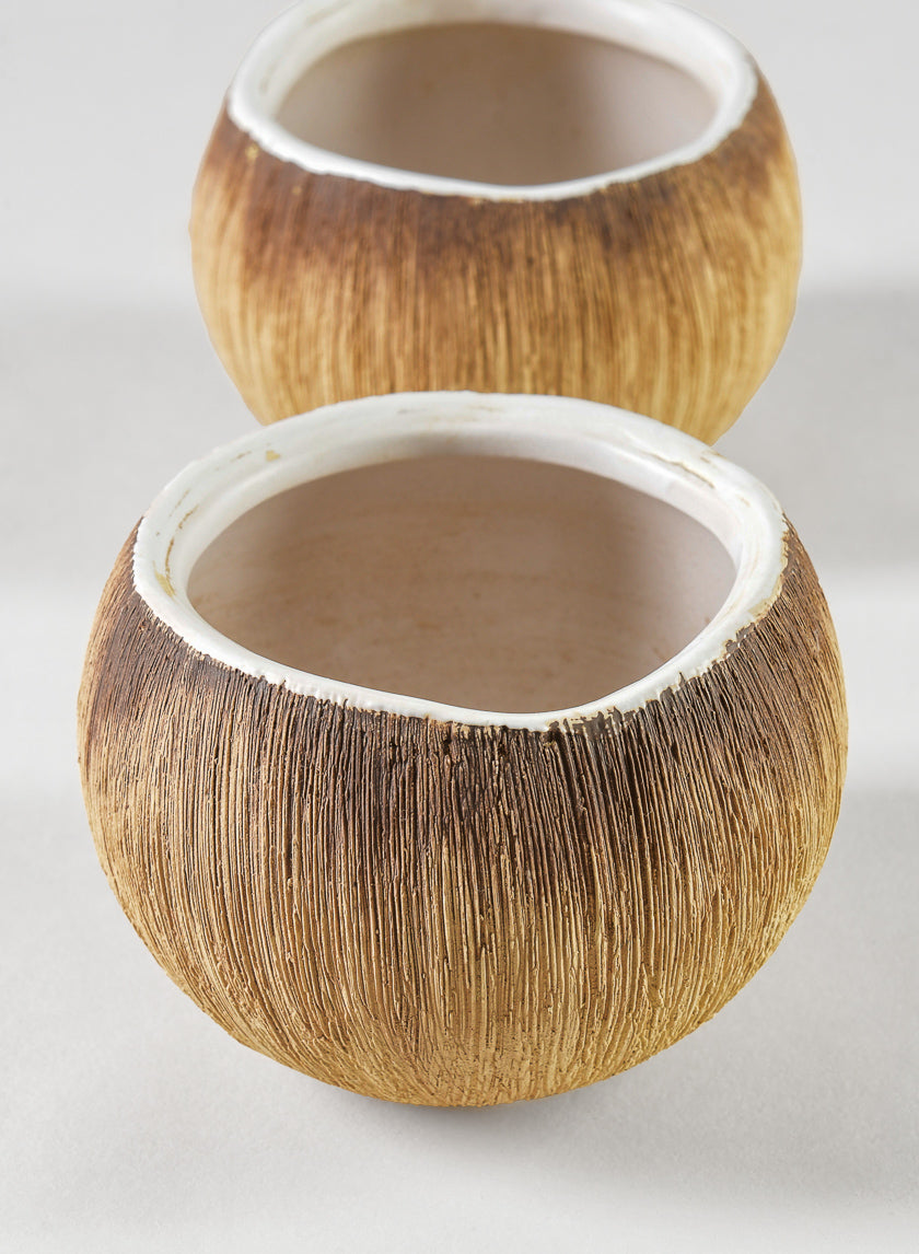 3in Bali Coconut Mini Ceramic Vase