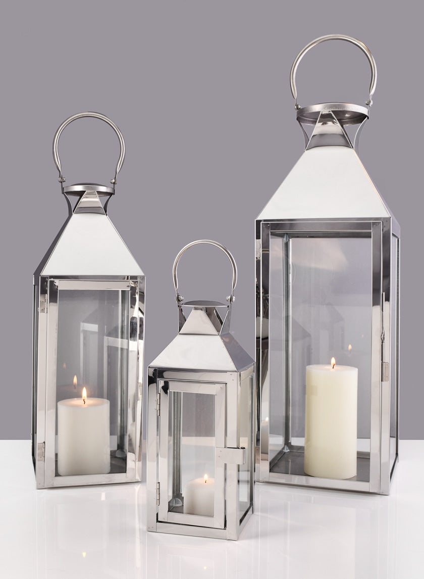 Silver Soho Stainless Steel Lanterns