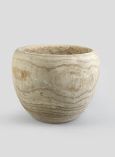 18in Paulownia Wood Fishbowl Pot