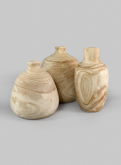 Paulownia Wood Bottle Vase