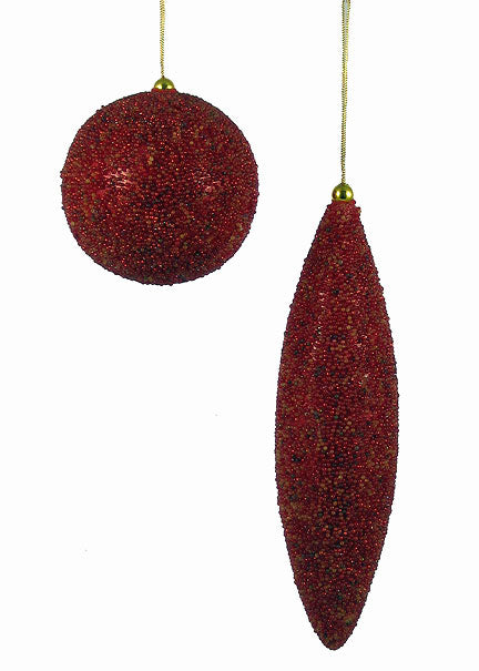 Red &amp; Multicolor Beaded Ornaments