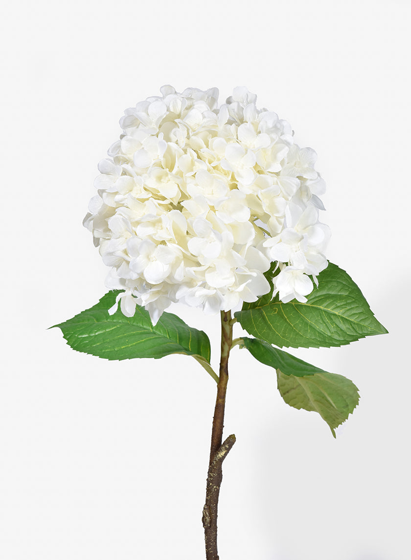 29in White Hydrangea Spray