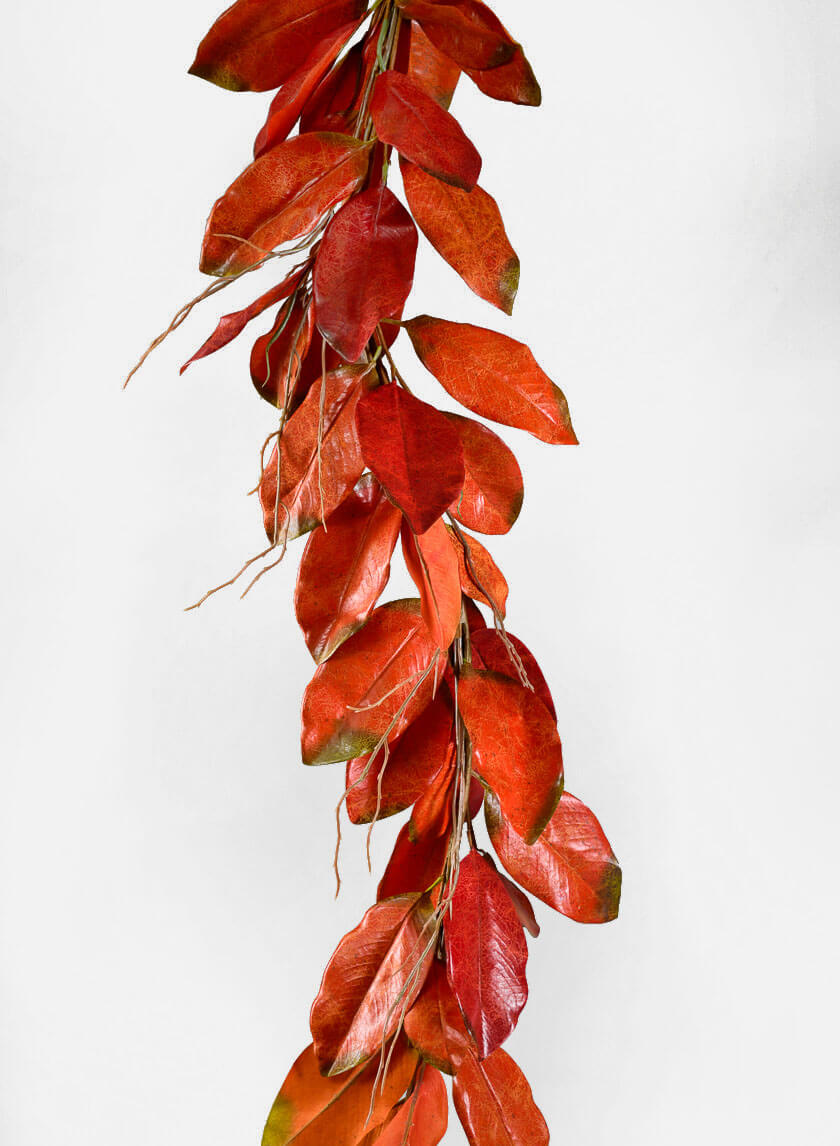 4ft Fall Magnolia Leaf Garland