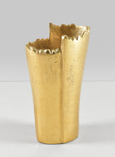 7in Iris Aluminum Gold Vase