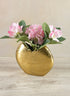 7in Aluminum Iris Gold Circular Vase