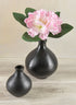 6in Aluminum Eloise Black Rustic Gourd Vase