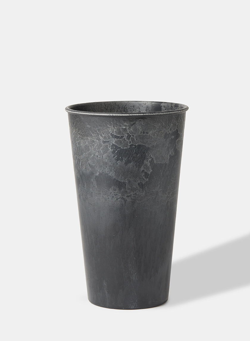 9 1/2in Aged Black Tall Flower Bucket