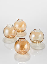 3in Amber Luster Glass Ball Bud Vase