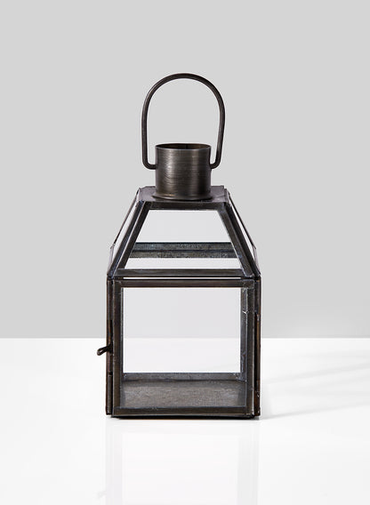 6in Square Antique Zinc Lantern