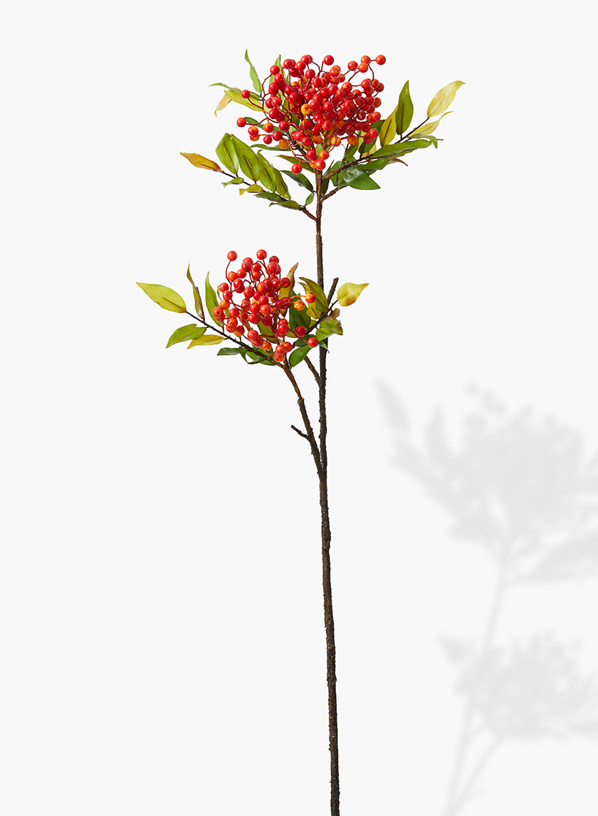 36in Orange &amp; Red Berry Branch