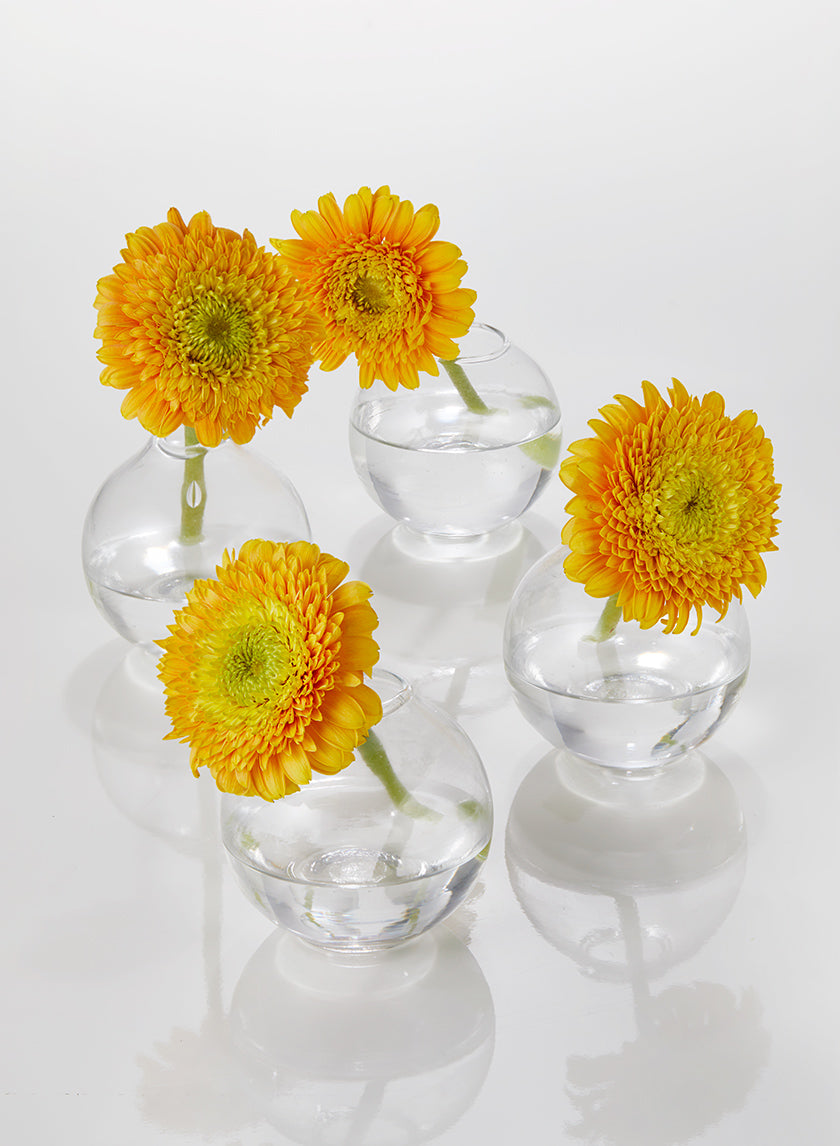 3in Ball Glass Bud Vase