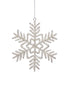 6in Glass Beaded Snowflake Silver