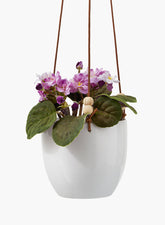 White Ceramic Hanging Pot, 7in