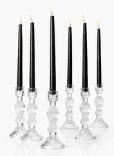 8in Optical Glass Candlestick