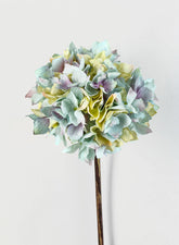 20in Blue & Green Single Hydrangea Spray