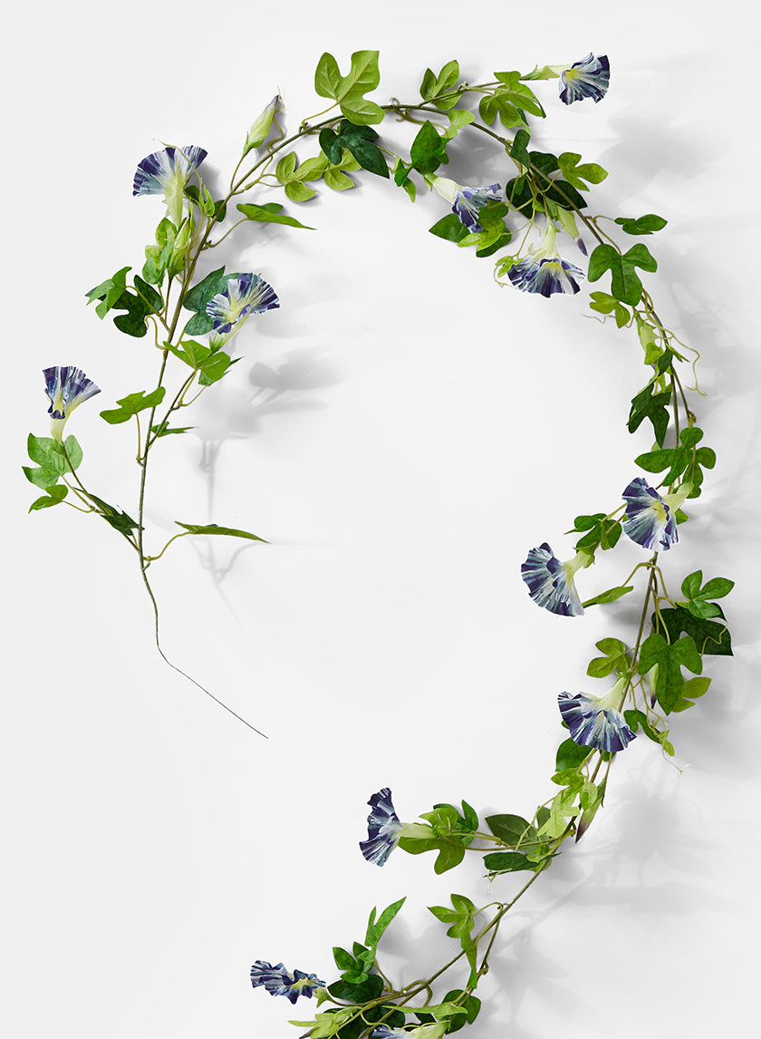 6ft Blue Morning Glory Garland