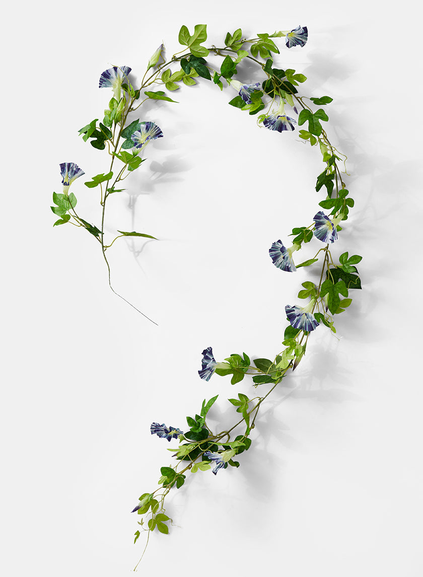 6ft Blue Morning Glory Garland