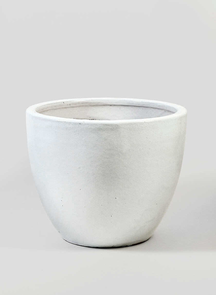 Bright White Egg Pot