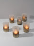 3in Ombre Gold Frost Glass Votive Holder