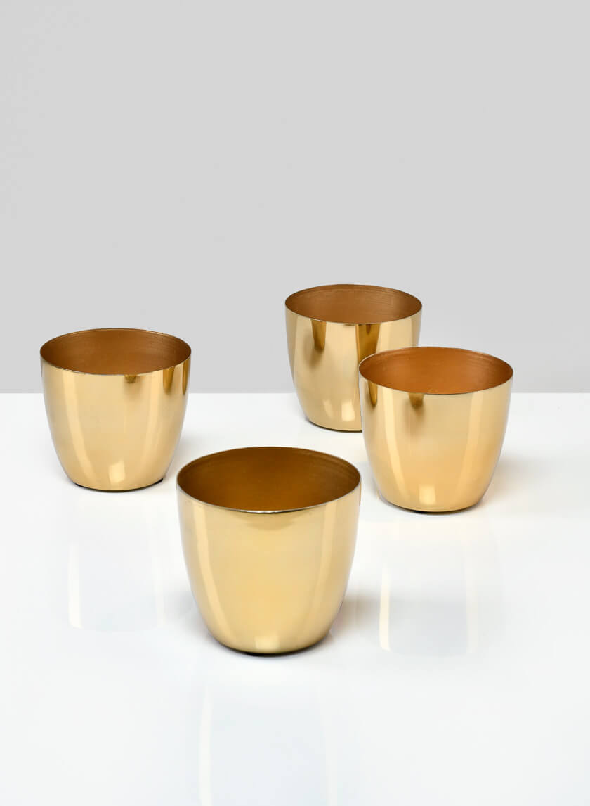 4in Gold Elegance Cachepot