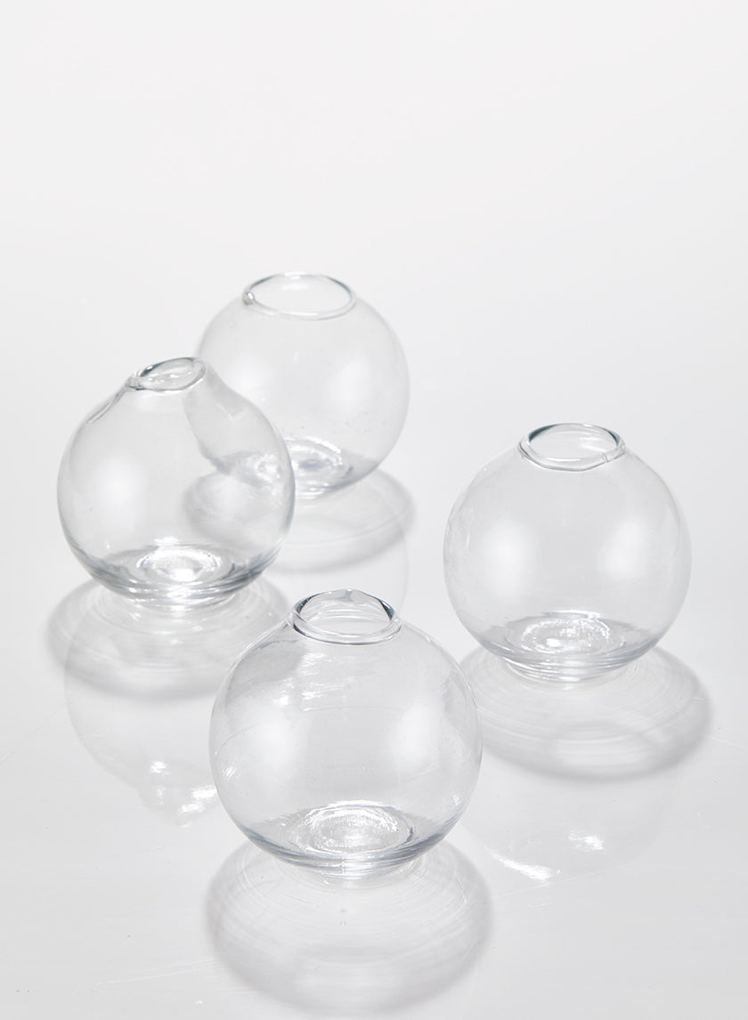 3in Ball Glass Bud Vase