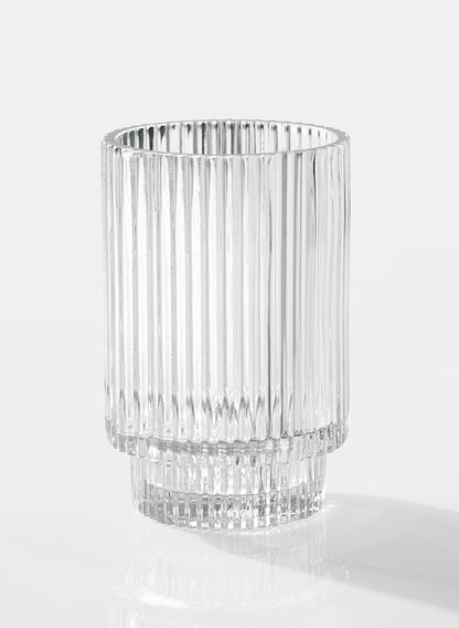 5in Pleated Glass Votive Holder