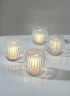 Clear Onion Optic Glass Candleholder