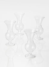 5in Clear Glass Trumpet Bud Vase