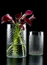 6in & 8in High Cut Glass Squares Cylinders