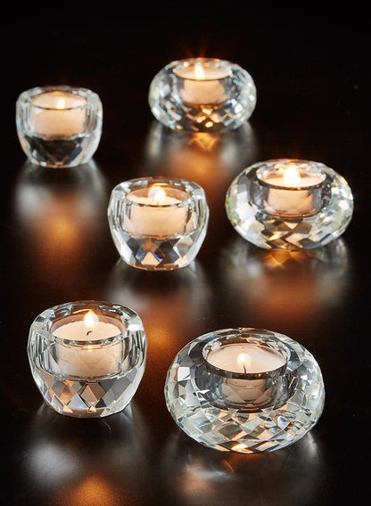 Crystal Faceted Tea Light Holders