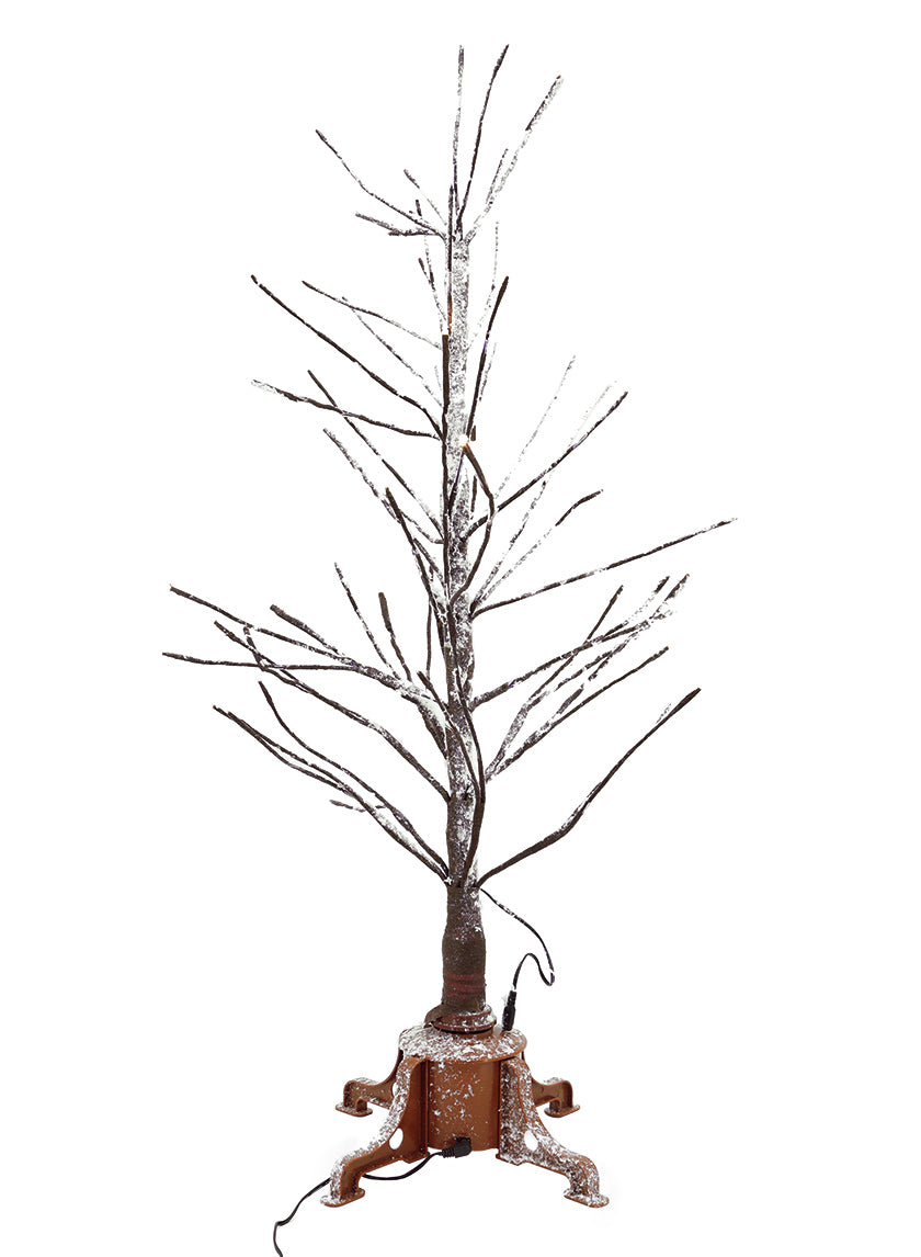 36in Snowy Branch Christmas Tree With Warm White L.E.D Light Tips