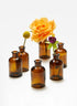 4in Dark Amber Glass Bottle Vase