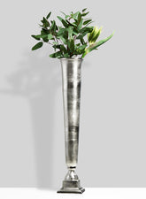 31  1/2in Nickel Trumpet Vase