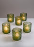 Mexican Green Glass Tea Light Holder