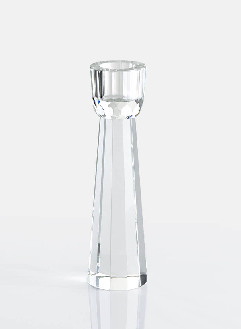 5  3/4in Faceted Crystal Candlestick