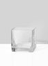 4in Clear Glass Cube Vase