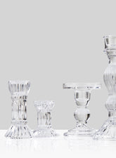 4  1/2in Fluted Glass Candlestick